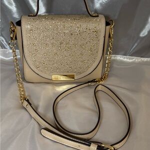 Steve Madden Cream and Gold Crossbody Bag